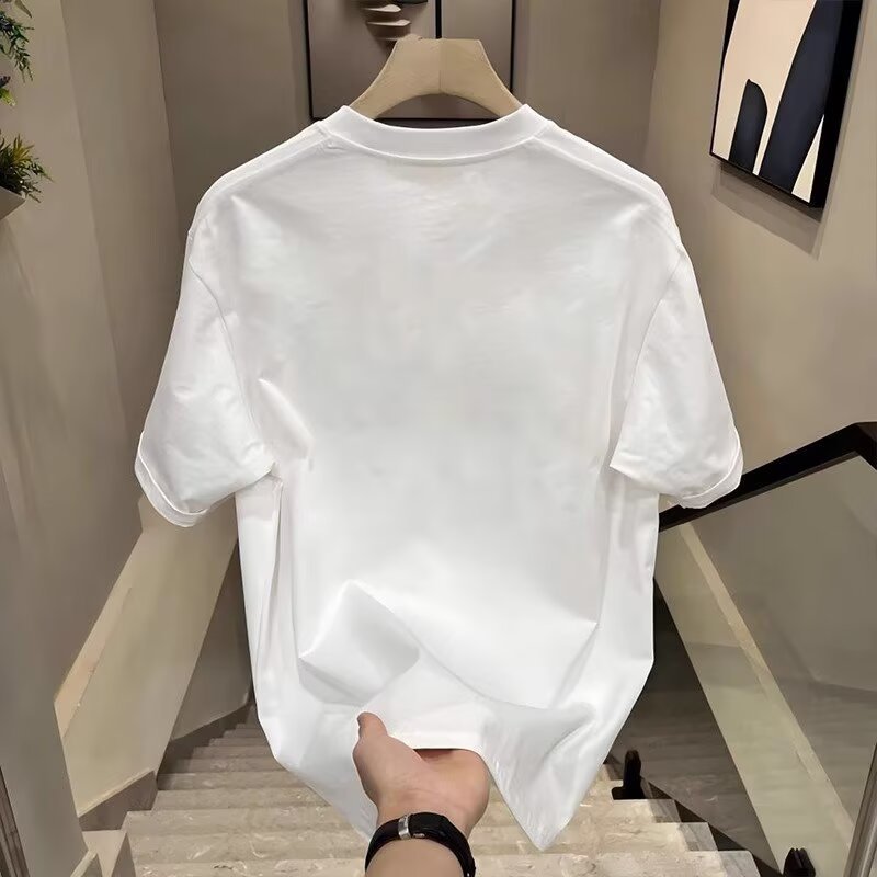 Retro Cotton T-Shirt Loose Fit Short Sleeve Colouronova