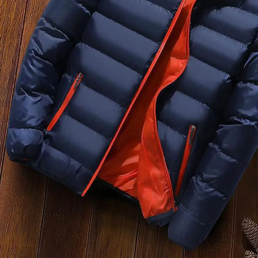 Men's Casual Zip up Jackets Cotton Outerwear Clothing New Parkas Jacket Men's Windbreaker Thick Warm Large Size Male Coats K-Pop - Colouronova