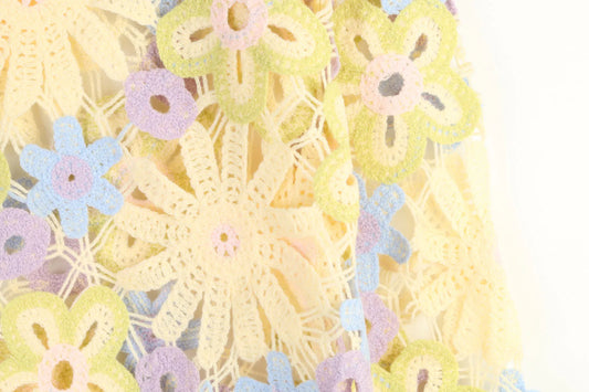 Bohemian Holiday Style Flower Knitted Pullover Long-sleeved Sweater Women's Loose Autumn And Winter New Ethnic Retro Sweater Top - Colouronova