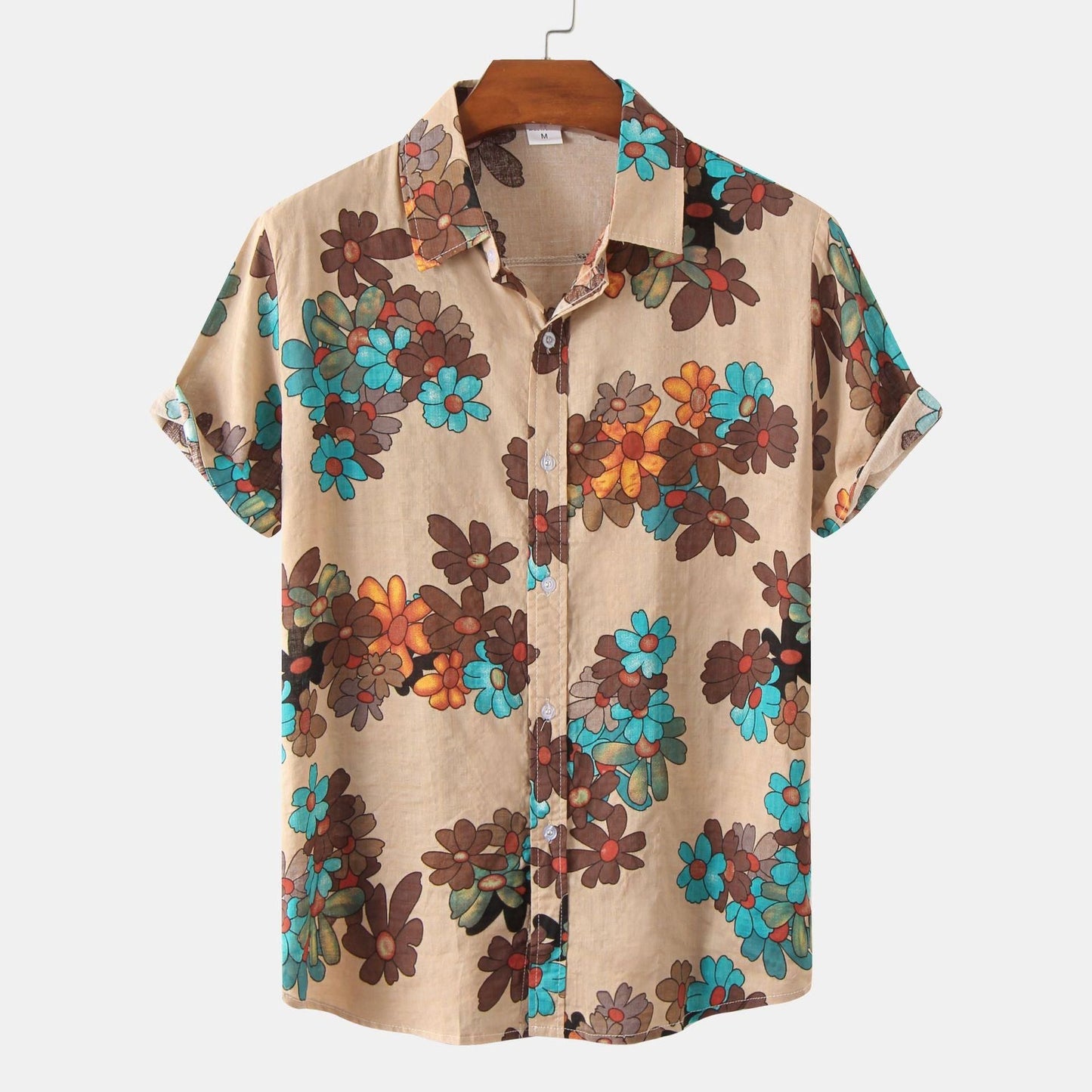 Men's floral short-sleeved shirt Colouronova