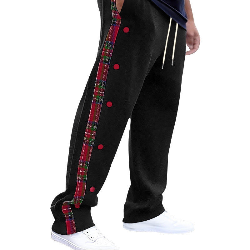Pants with contrasting color patchwork patterns Colouronova