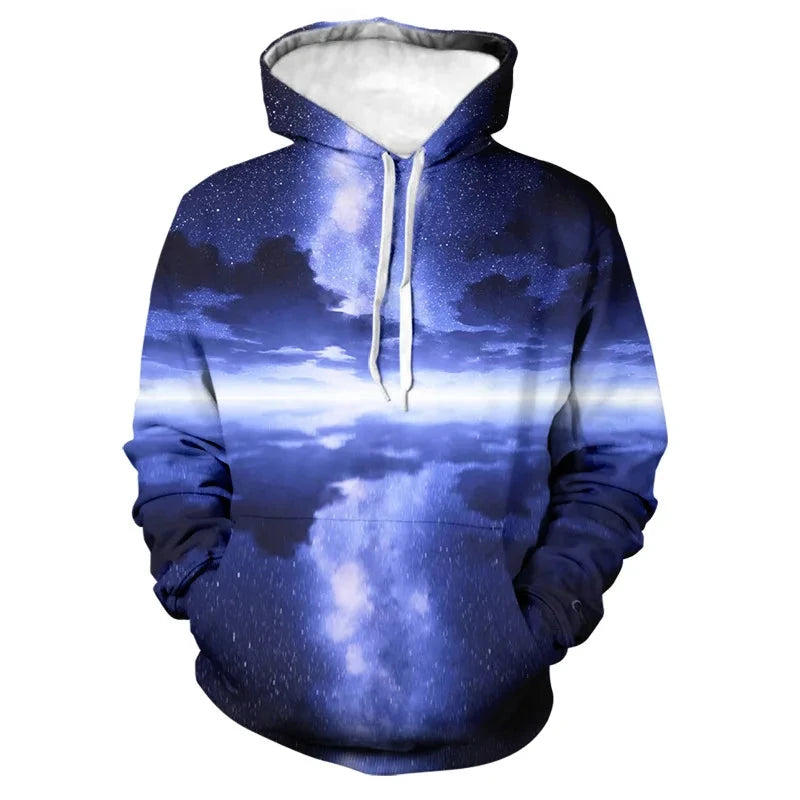 2024 Four Seasons Spring/Summer Autumn/Winter New Men's 3D Printing Starry Sky Nebula Men's Hat 3D Digital Printing Colouronova