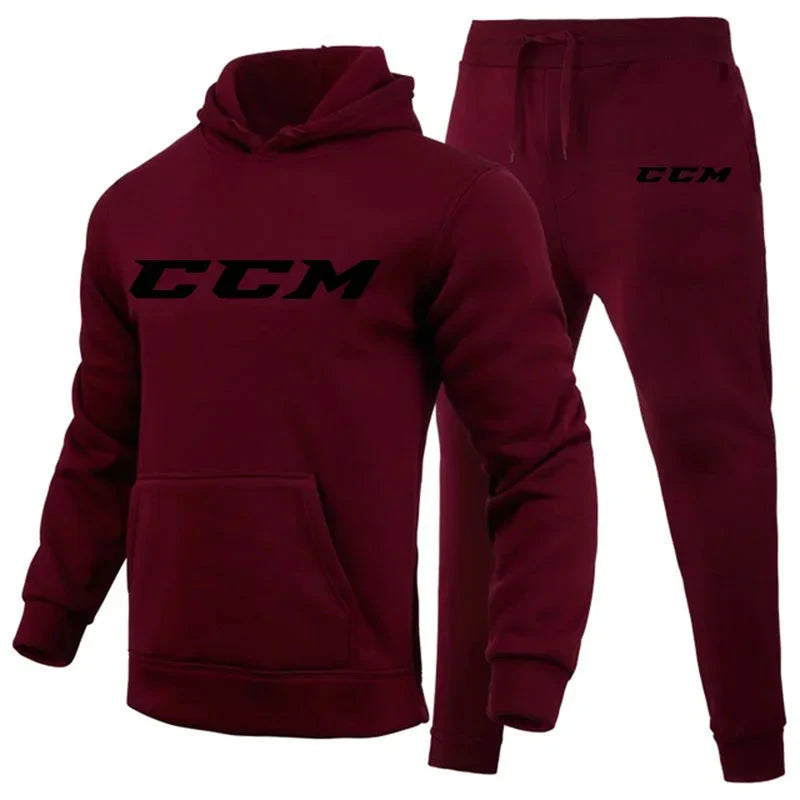 Men's Warmth-Enhanced Thick Sports Outfit Set - High-Quality Casual Long-Sleeved Sports Outfit - Jogging Pants - Men's Sports Ou Colouronova