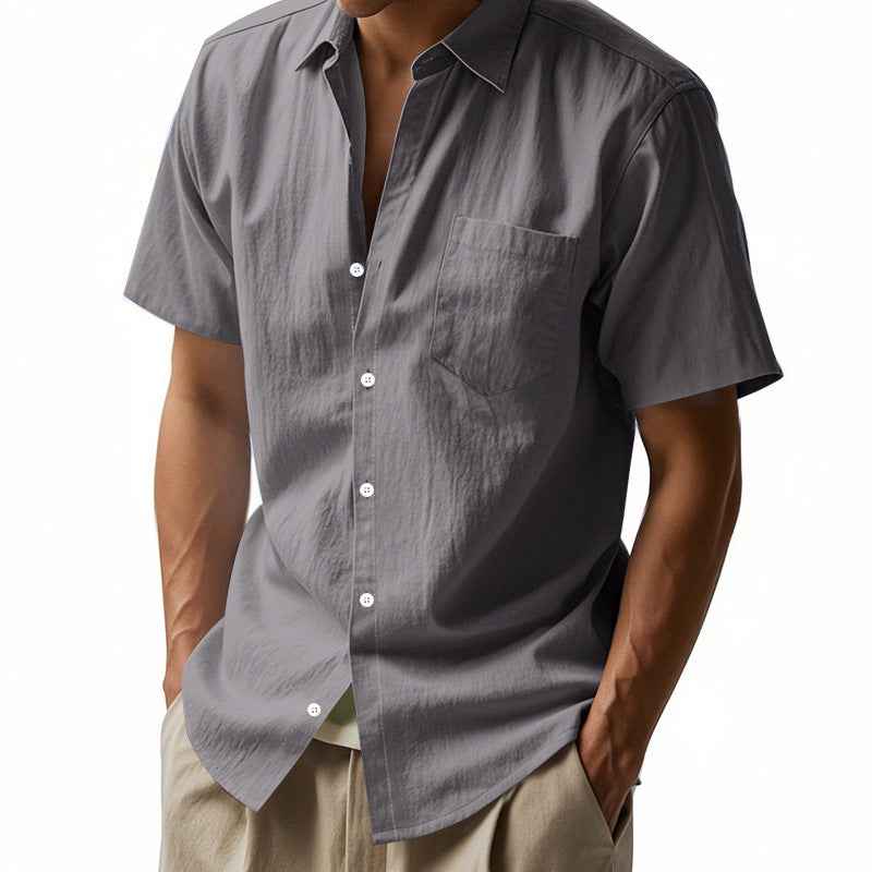 Linen short-sleeve shirt