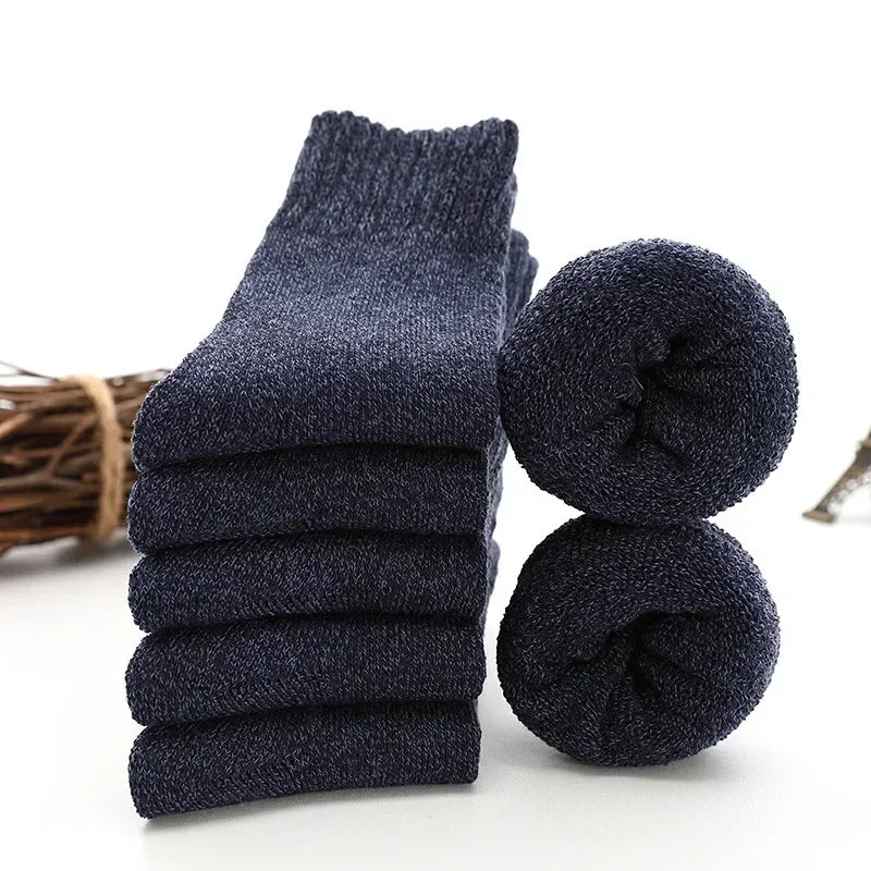 3Pairs Warm Merino Wool Hiking Socks  Super Thick Thermal Winter Boot Socks Men Heavy Warm Trekking Socks Cold Weather Outdoor - Colouronova