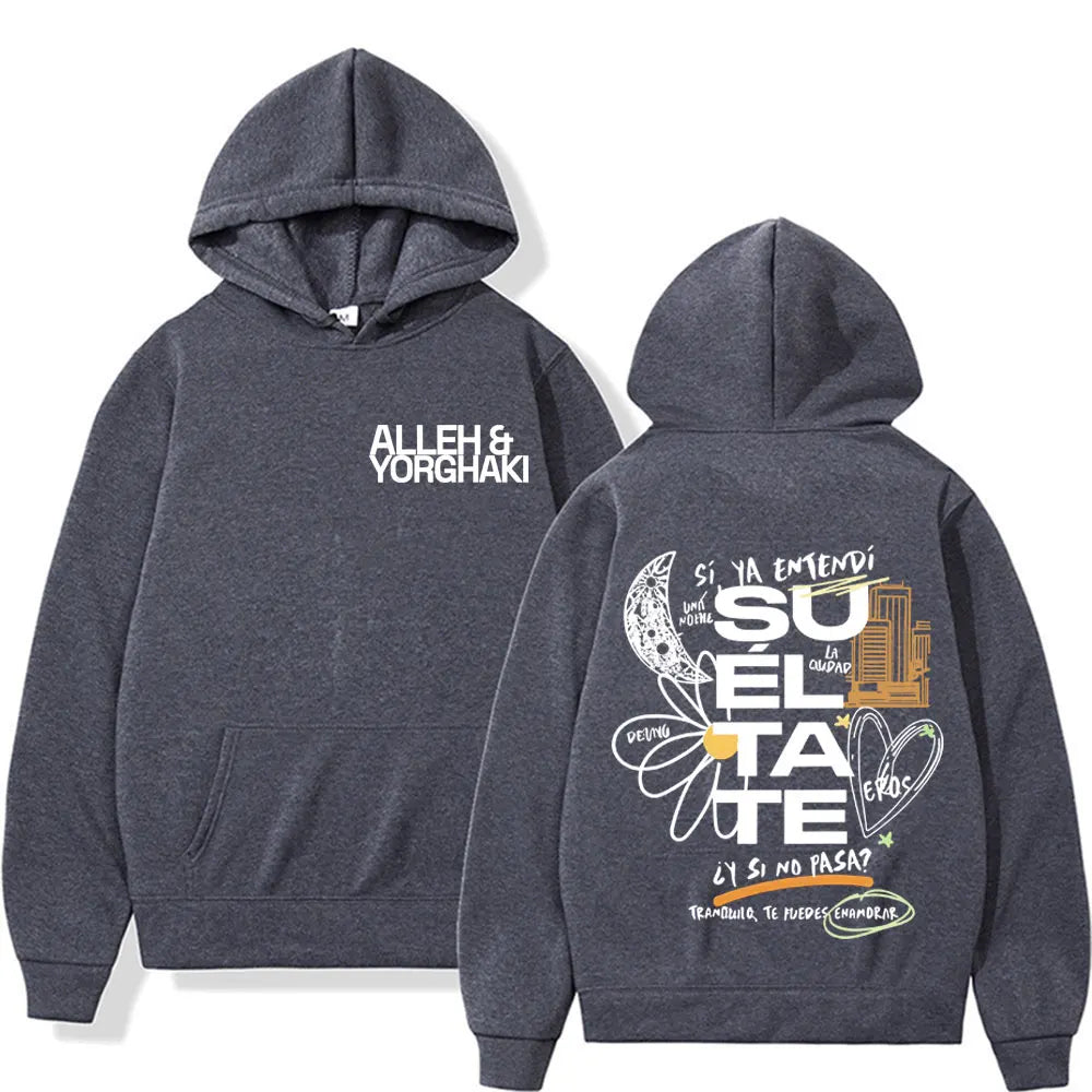 Alleh & Yorghaki Su El Ta Te Carta hat graphic double-sided printed fashionable men's hoodie Harajuku casual sweatshirt - Colouronova