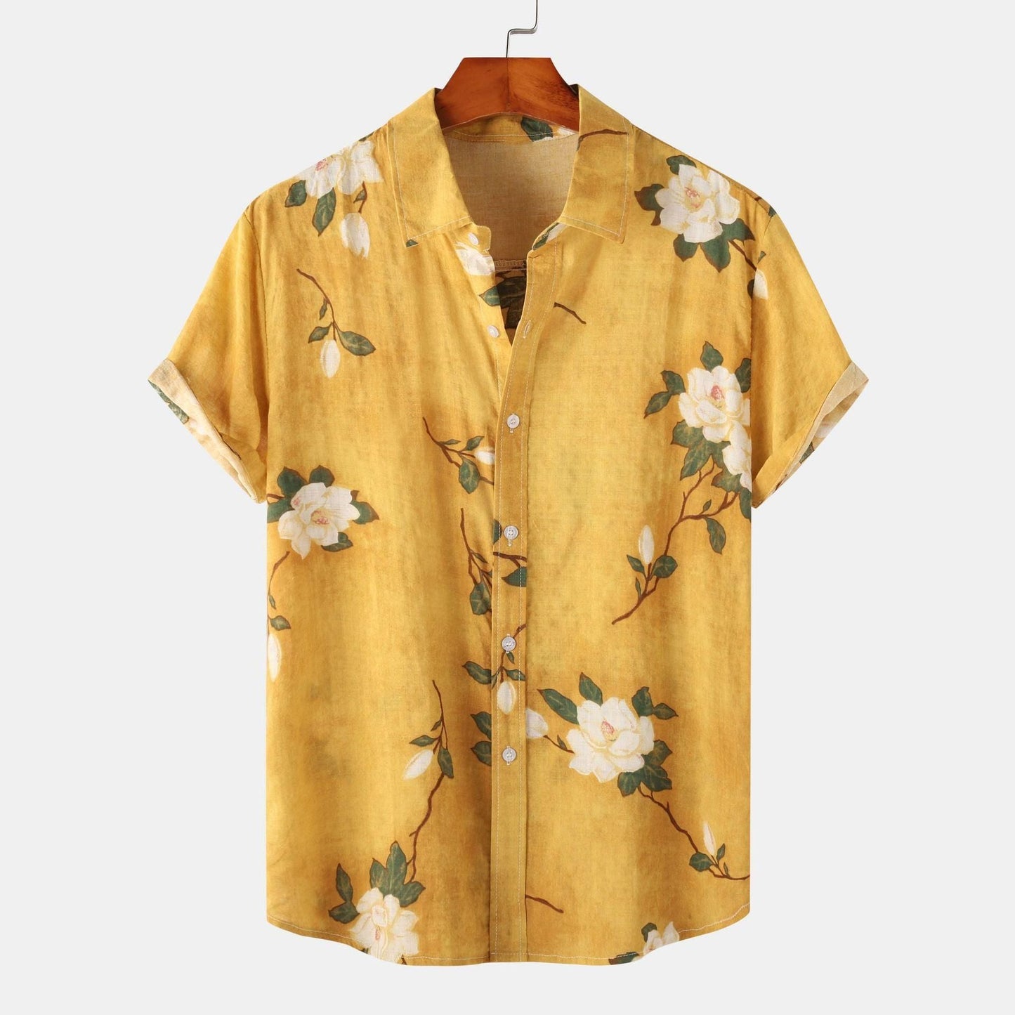 Men's floral short-sleeved shirt Colouronova