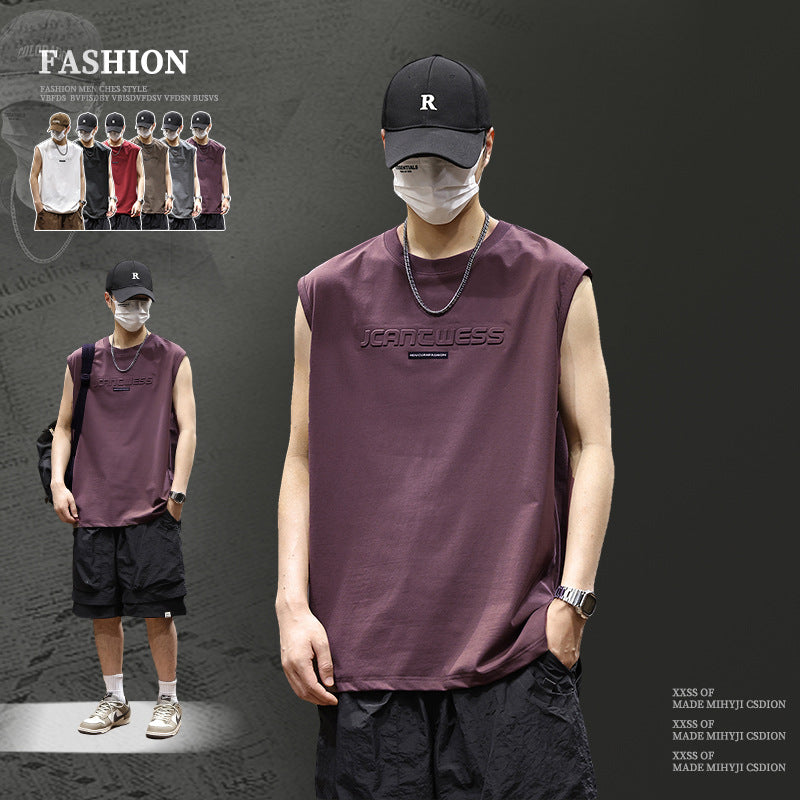 Men's Cooling Sleeveless Letter Print Vest Colouronova
