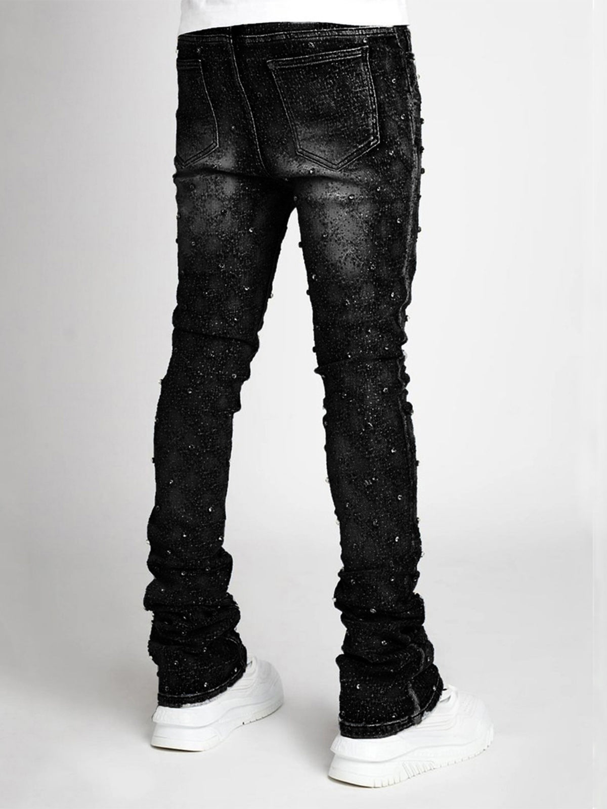 Stretch pearl layered jeans Colouronova