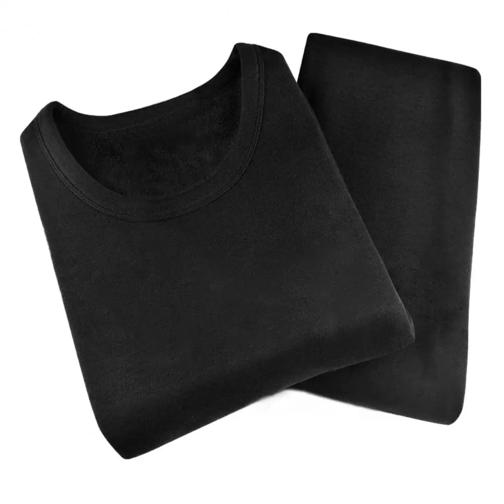 Winter Thermal Underwear Set Men Warm Thick Fleece Long Johns Tops Man Thermal T Shirts Bottom Pants Suit Thermal Pajamas Set - Colouronova