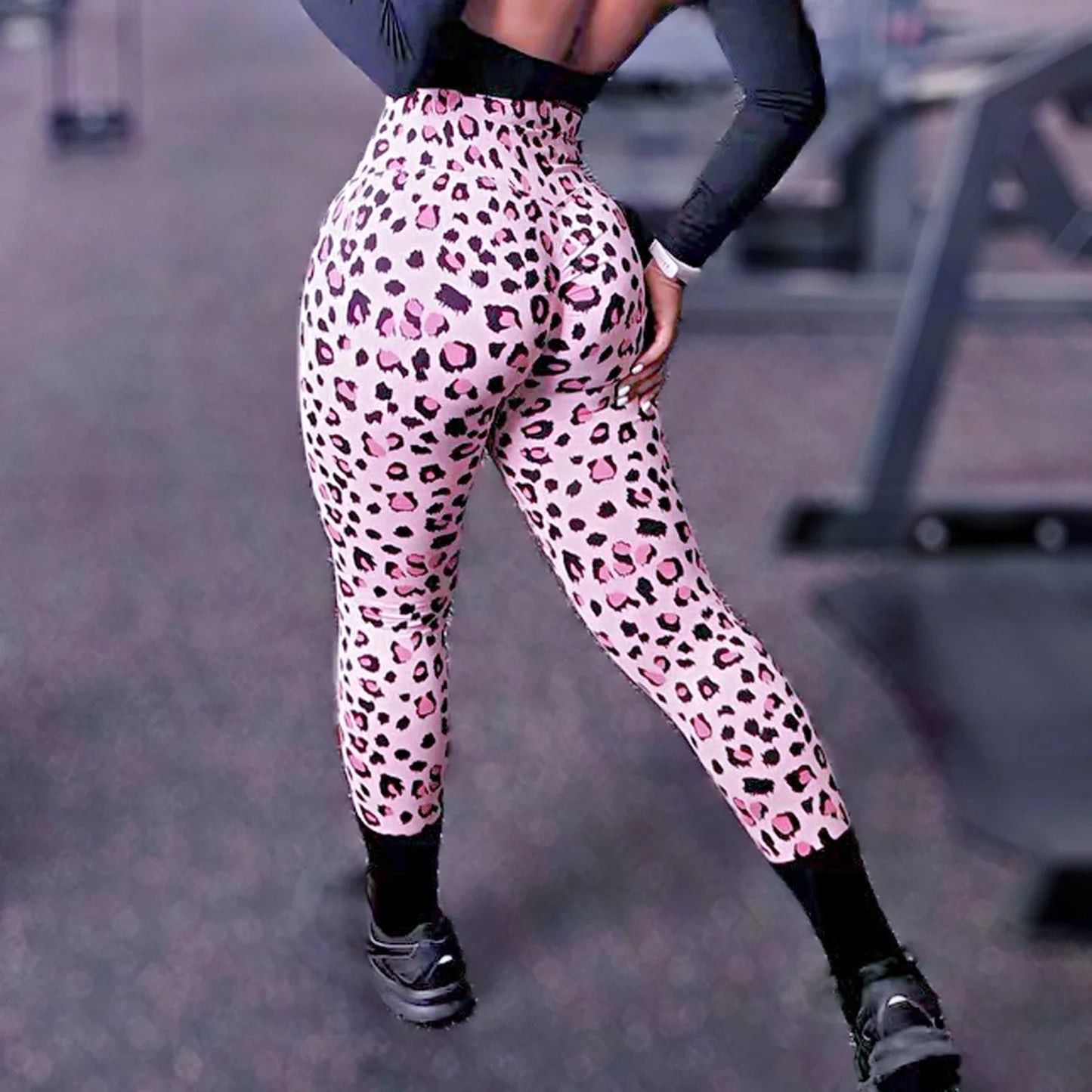 Leopard Print High-Waisted Women's Leggings Super Soft No See through for Yoga Running Workout Push Up Gym Fitness Athletic Wear - Colouronova