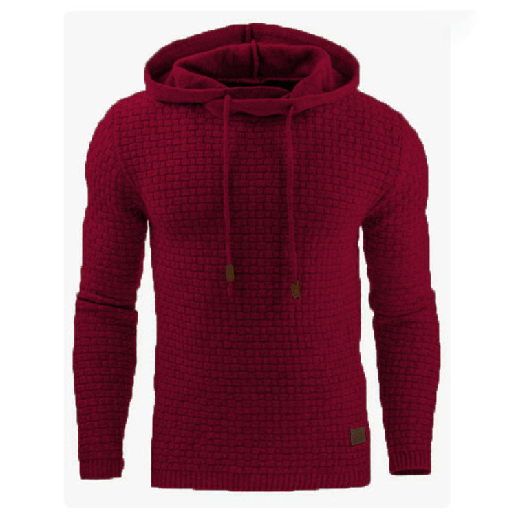 Men's jacquard long-sleeved hooded shirt Colouronova
