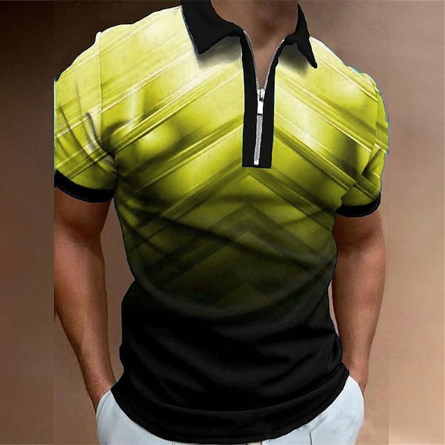Men's 3D digital printed street short-sleeved shirt Colouronova
