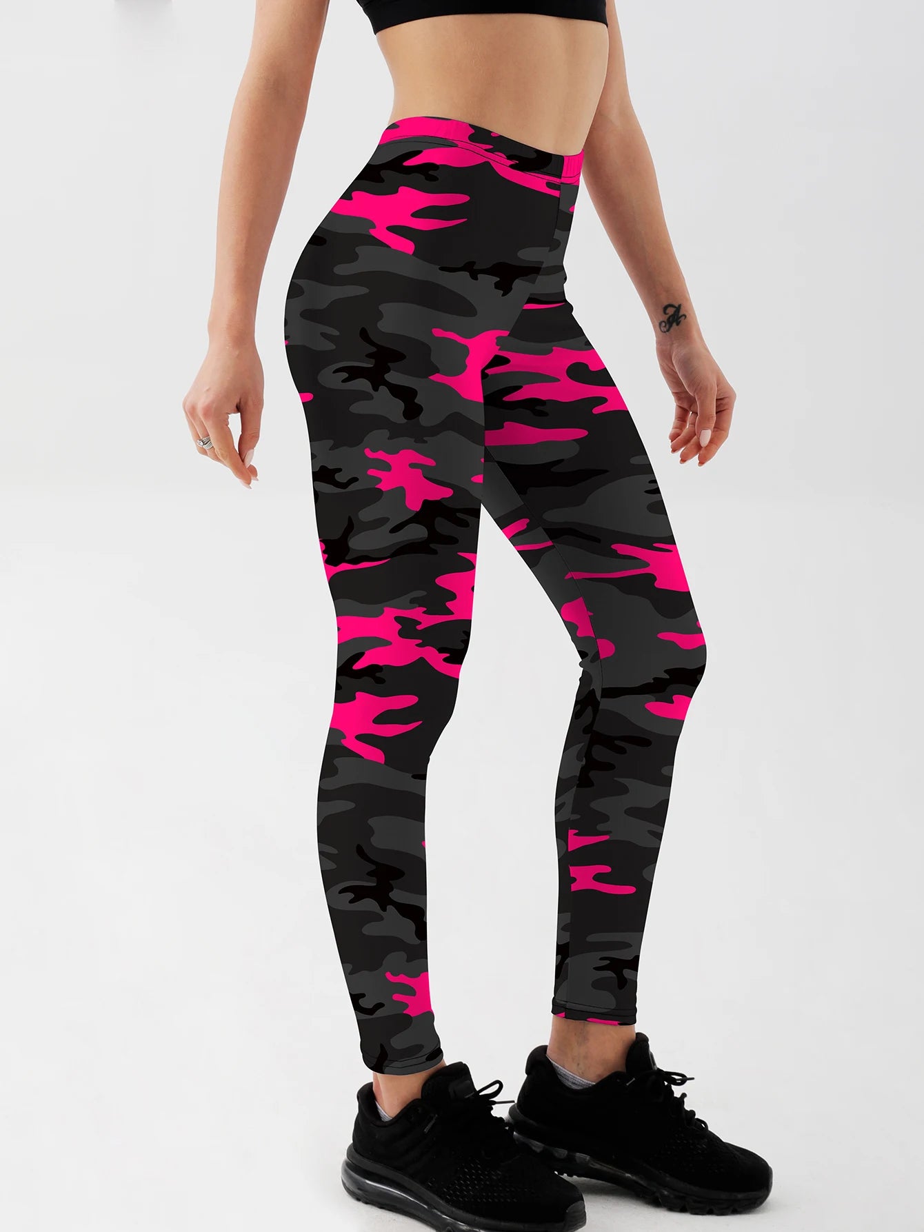 Fashion Women's camouflage Leggings For Fitness High Waist Gym Legging Push Up Women navy Leggings Stretch Pants Women Trousers - Colouronova
