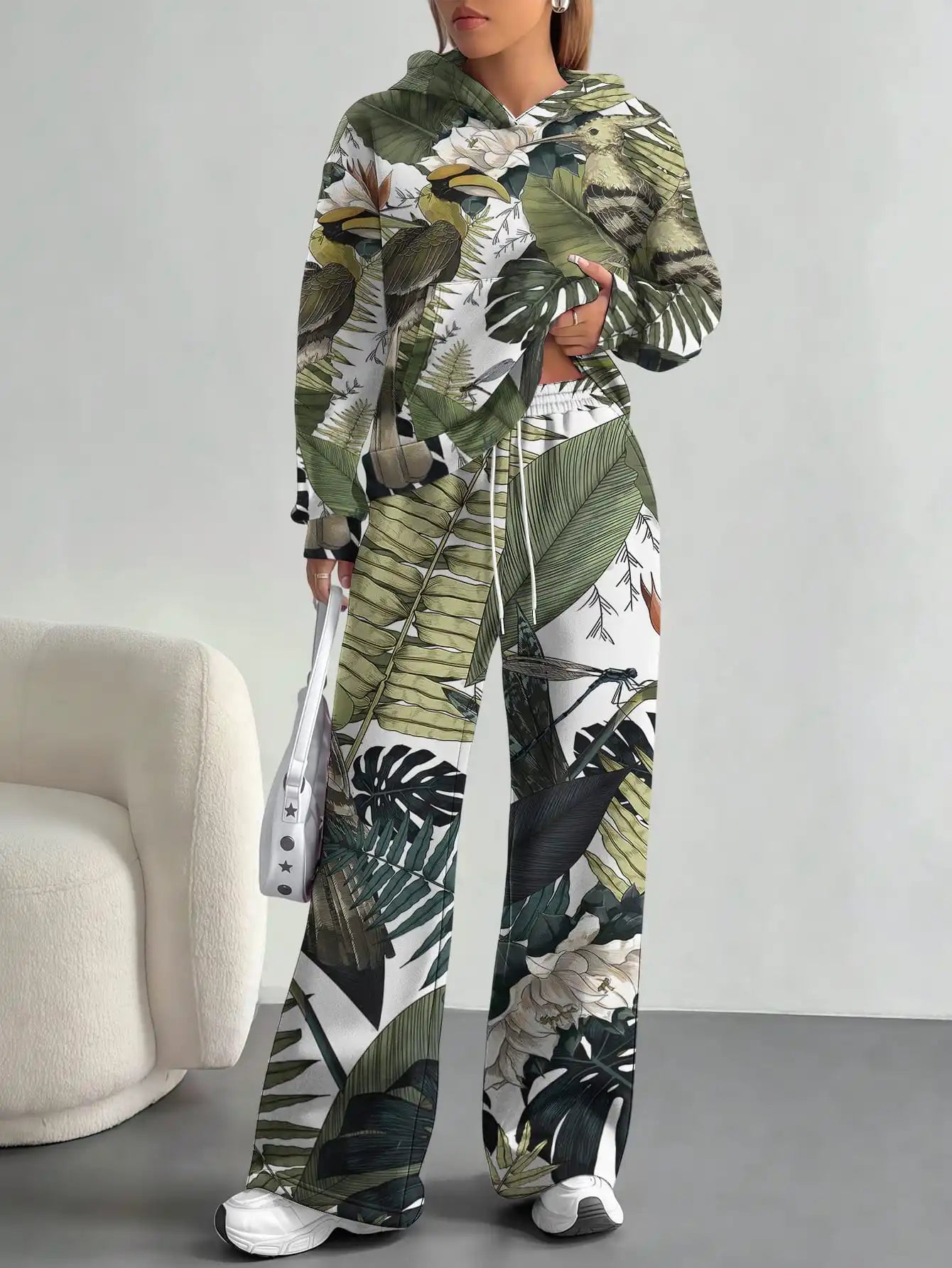 Retro ethnic style foreign trade 2025 floral pattern new hot style autumn and winter new fashion casual European and American - Colouronova