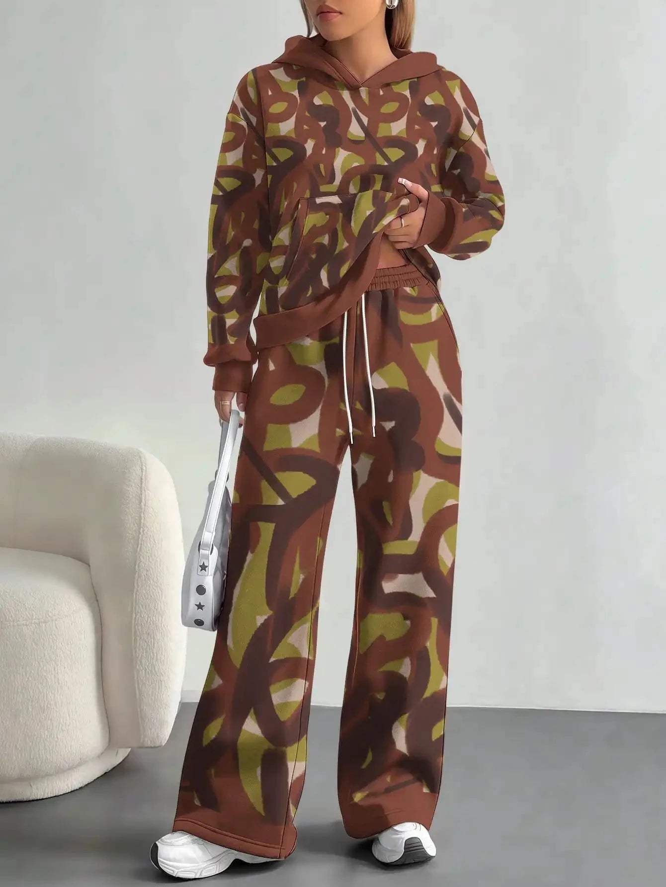 2025 new yellow green camouflage sports style foreign trade comfortable fashion leisure outdoor European and American women's su Colouronova