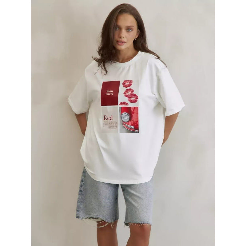 Women's Printed Cotton T-Shirt Colouronova