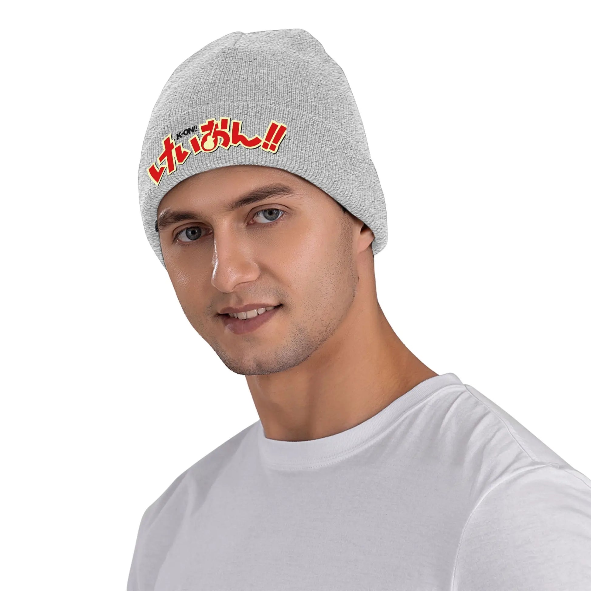 K-on logo Knitted Caps Women's Men's Skullies Beanies Autumn Winter Hats Acrylic  Warm Melon Cap - Colouronova