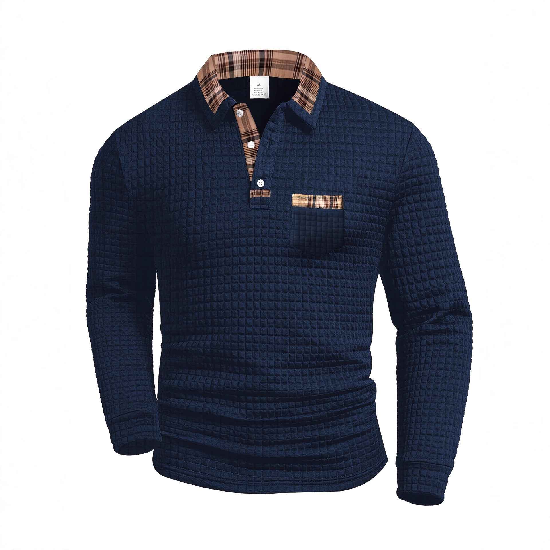 Classic Checkered Mens Polo Shirt