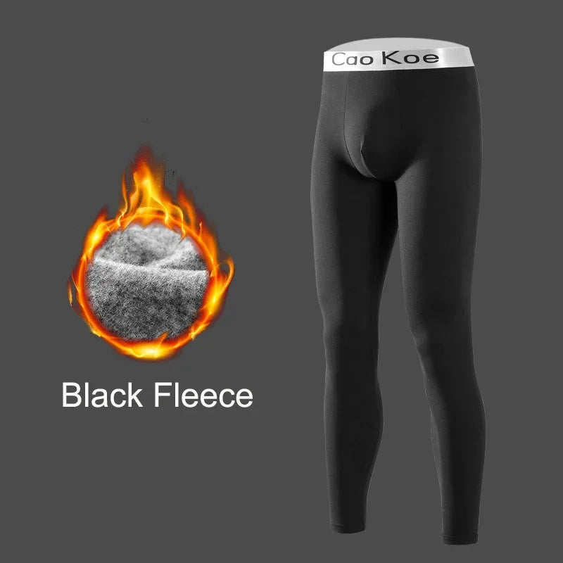 Men Long Johns Thermal Skin-Friendly Underwear Winter Warm Long Pants Male Soft Elastic Leggings Comfortable Tights - Colouronova