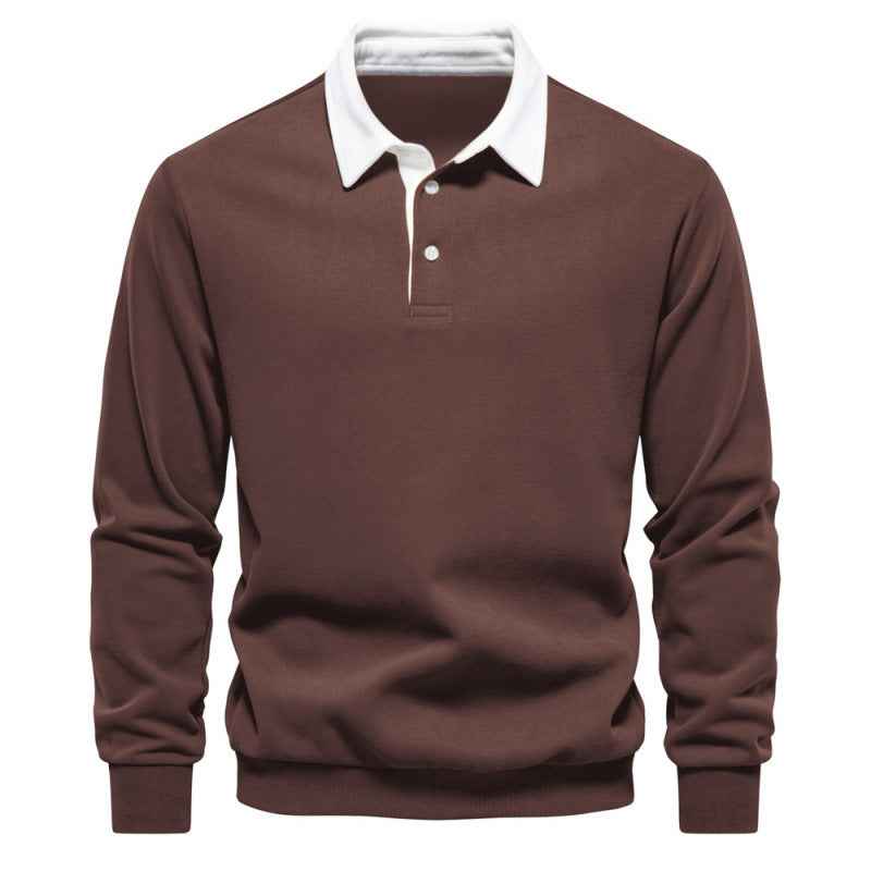 Long-sleeved Polo-neck t-shirt