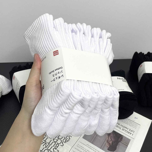 White mid-calf socks