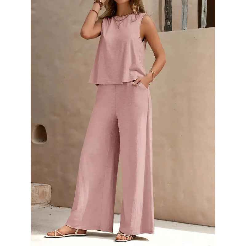 Womens Two Piece Vest and Pants Set