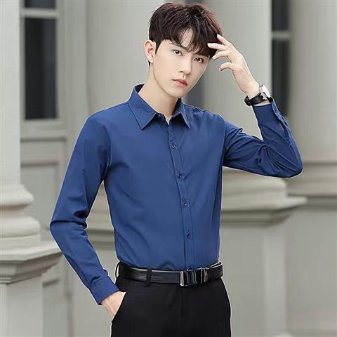 White Shirt Men's Long-sleeved Colouronova