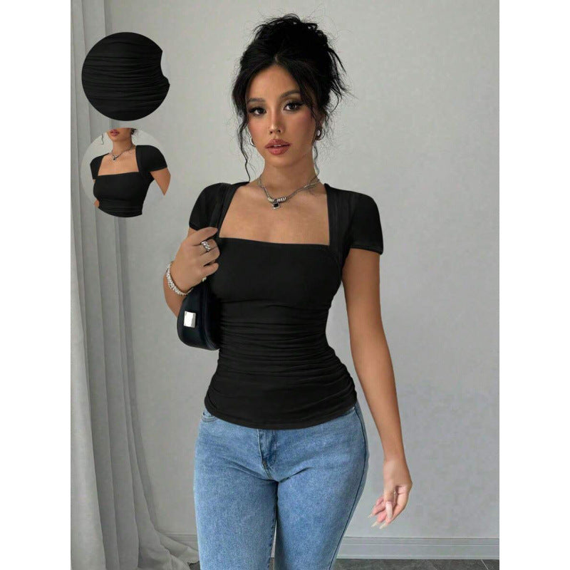 Slim Fit U-Neck T-Shirt Colouronova