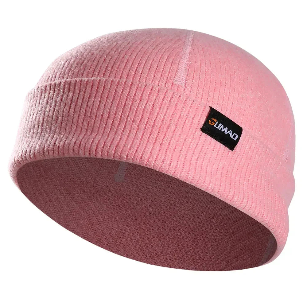 Warmer Beanie Hat Solid Color Soft Thermal Knitted Hat Bonnet Cap Autumn Winter Headwear for Cold Weather Running Skiing Walking - Colouronova