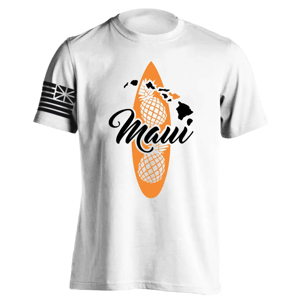 Men's Cotton Shirt OAHU HAWAII SURFING Distressed TShirt Unisex Surf Board Beach Tee Tops Summer Fashion Casual Short Sleeves - Colouronova