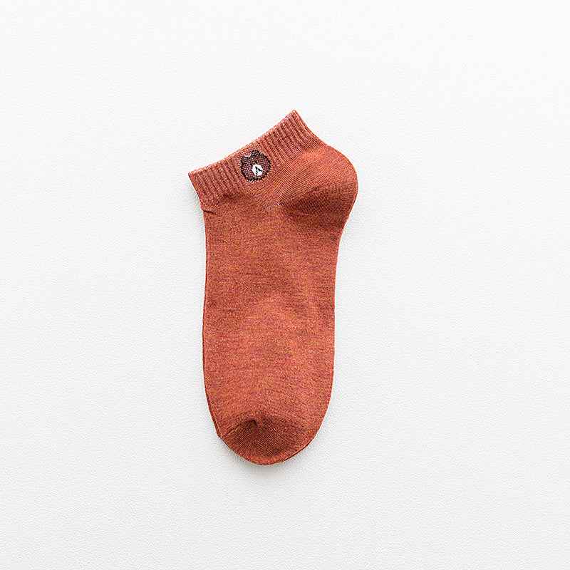 Boat socks bear ankle socks