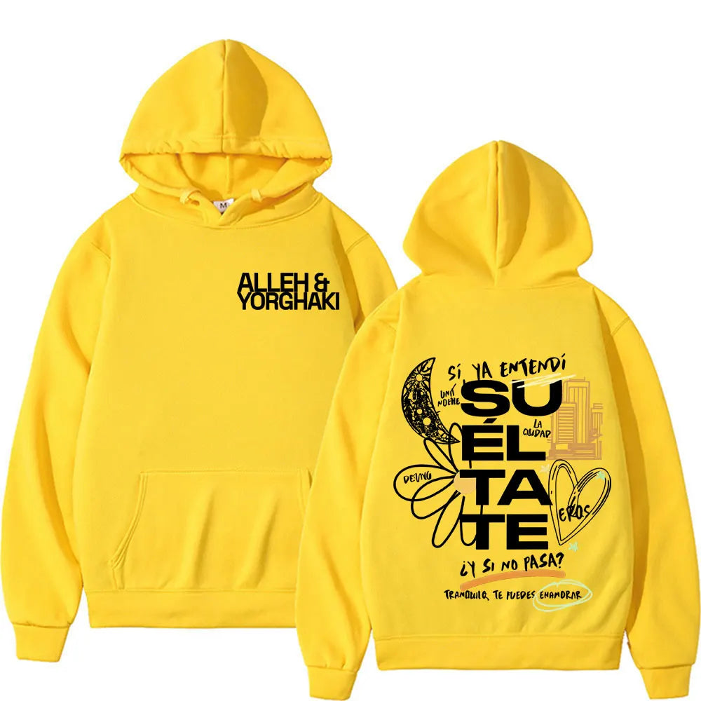 Alleh & Yorghaki Su El Ta Te Carta hat graphic double-sided printed fashionable men's hoodie Harajuku casual sweatshirt - Colouronova