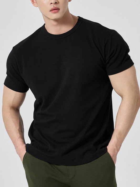 Men's short-sleeved round-neck fitness exercise Colouronova