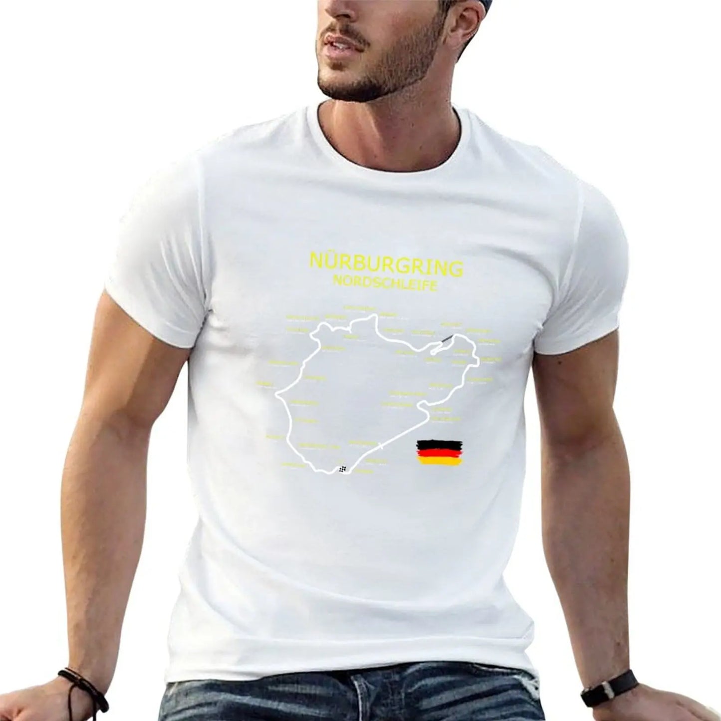 The Nurburgring T-Shirt man t shirt designer t shirts for man graphic tees T-Shirt - Colouronova