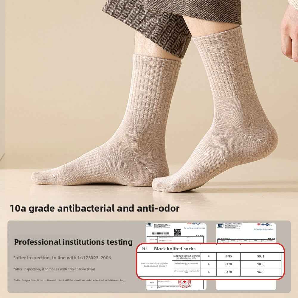 Pure cotton anti-odor and antibacterial socks
