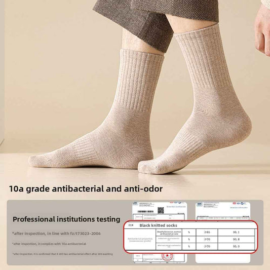 Pure cotton anti-odor and antibacterial socks