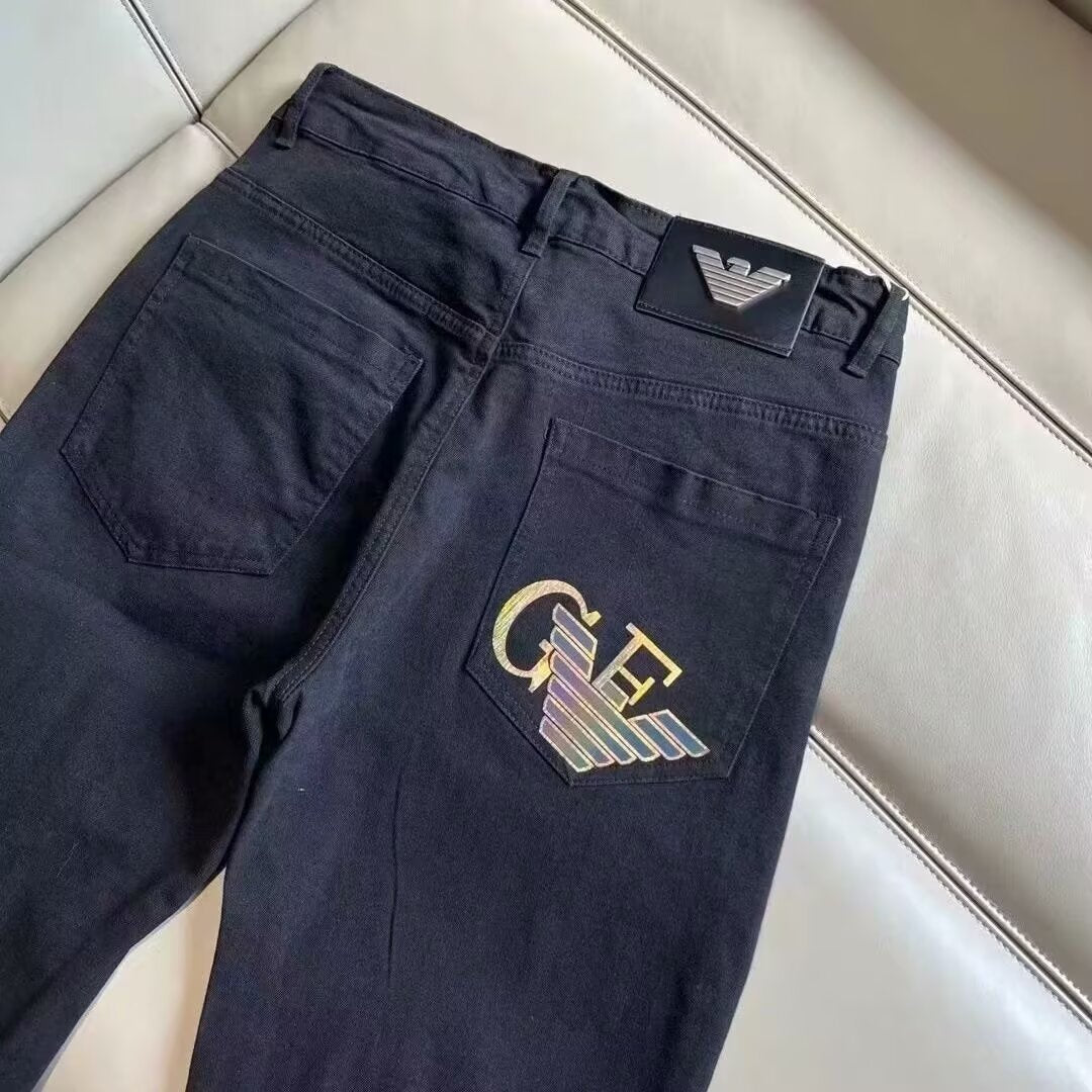 Summer letter-style denim pants Colouronova