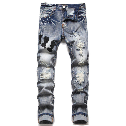 Men's dyed denim pants Colouronova