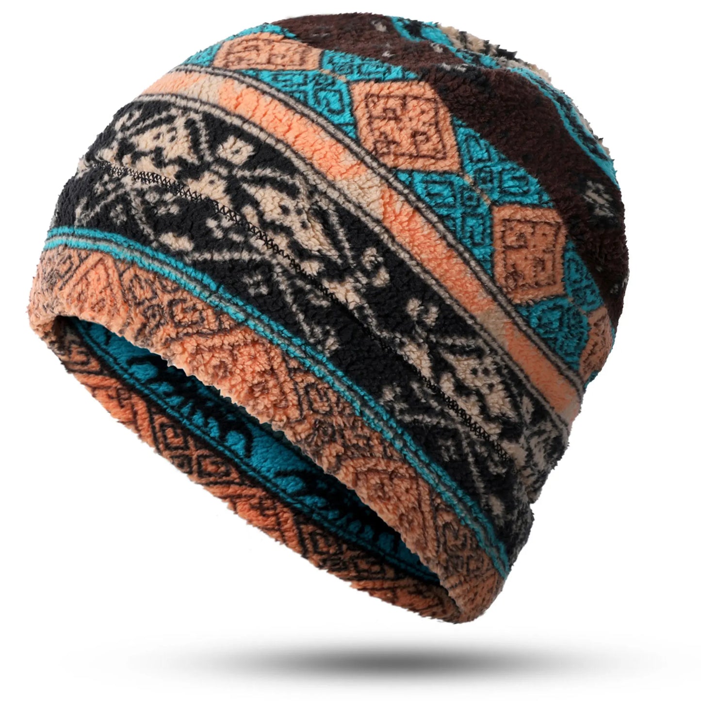 Cold Weather Running Caps Winter Thermal Plush Beanies Windproof Ski Soft Skull Cap Sports Cycling Hiking Camping Slouchy Hats - Colouronova