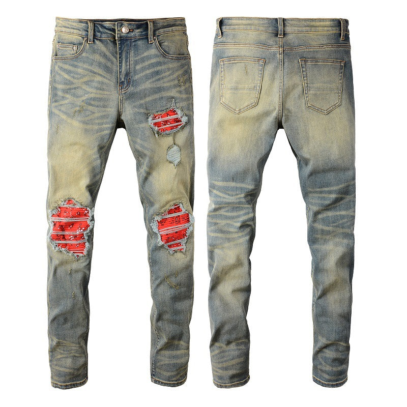 Street-style casual denim trousers Colouronova