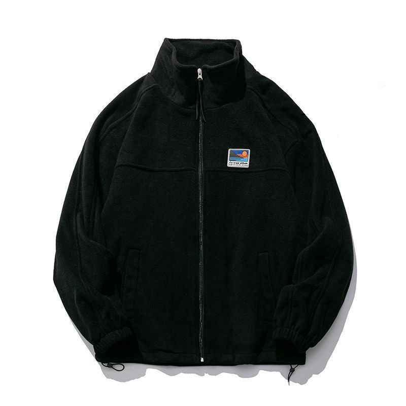 Men's Fleece Stand Collar Casual Jacket