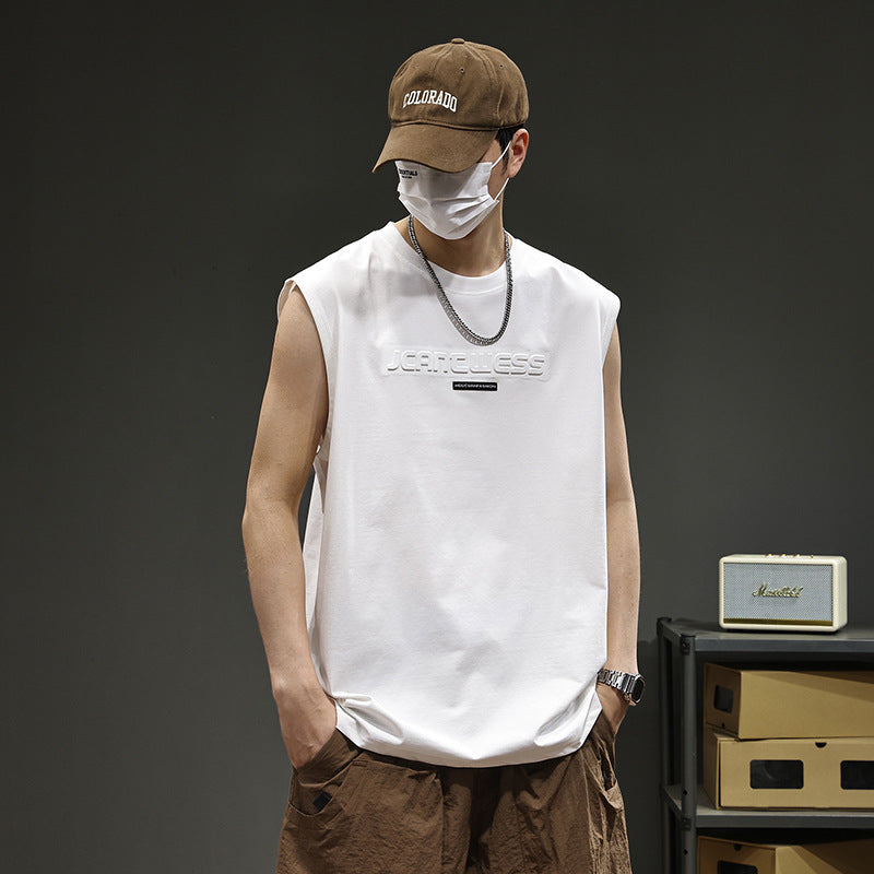 Men's Cooling Sleeveless Letter Print Vest Colouronova
