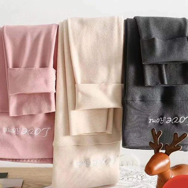 Autumn Winter Women Underwear Thermal Pants Cashmere High Waist Trousers For Women Casual Cashmere Pajama Pants 2024 - Colouronova