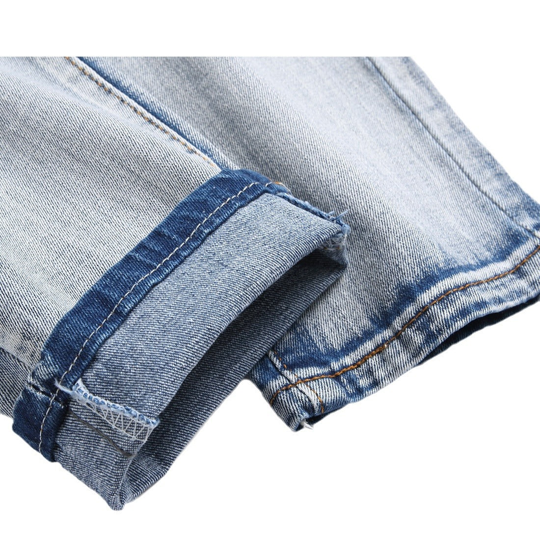 Blue Embroidered Distressed Patchwork Slim-Fit Jeans Colouronova