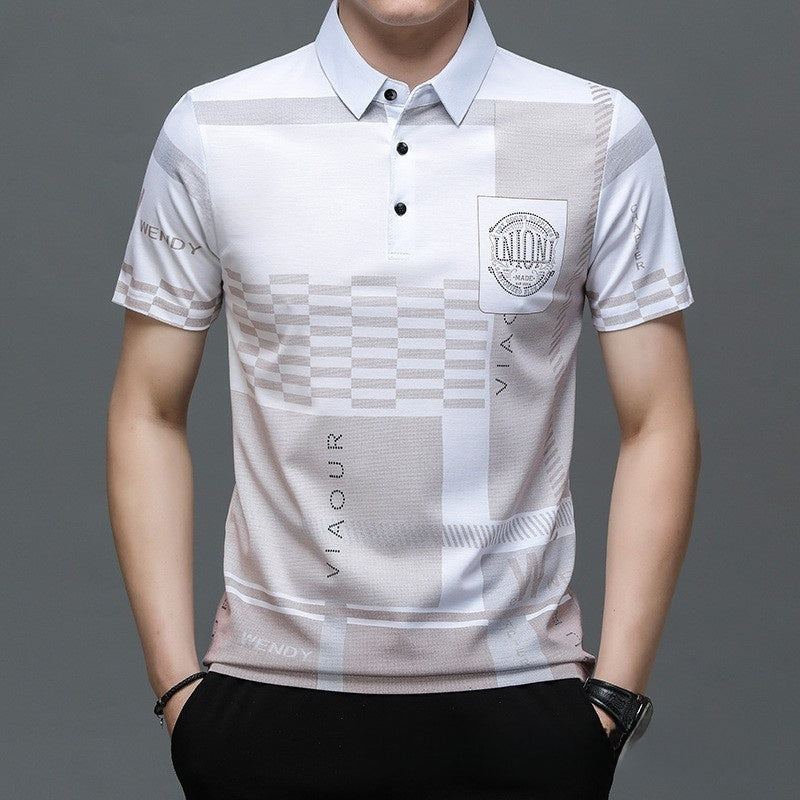 Mens Casual Short Sleeve Polo Shirt Colouronova