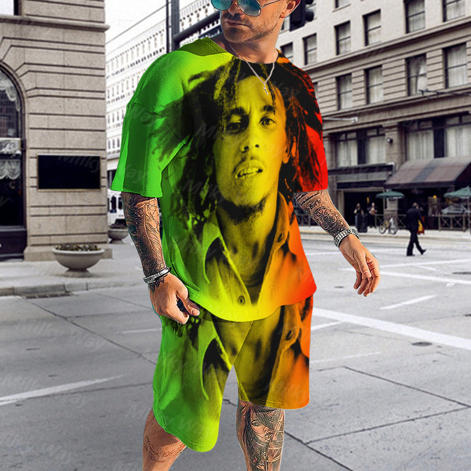Men's 3D Digital Printing Casual Set Colouronova