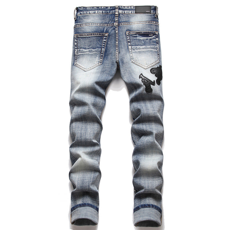 Men's dyed denim pants Colouronova