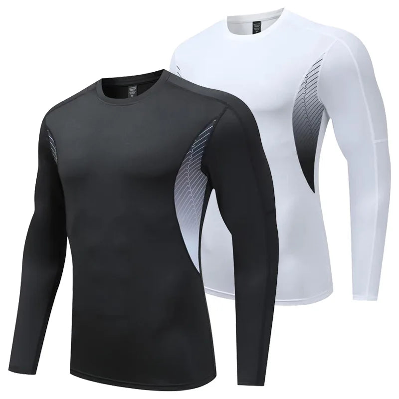 Men's JOGGING T-Shirts Hiking Outdoor Sports Long Sleeve T-shirt Quick Dry Running Breathable Fitness Jacket T-shirt Tops - Colouronova