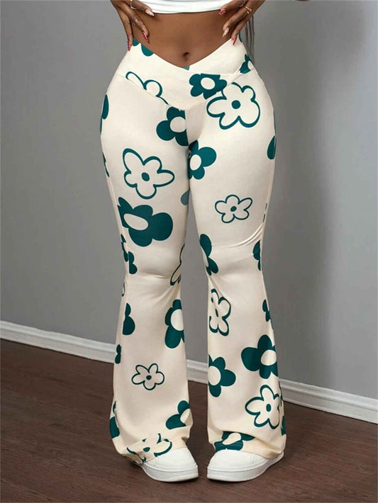 Women's Printed Casual Trousers with Stretch Fit